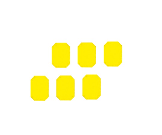 マグネットマーク(文字なし) 蛍光イエロー JC型(6個)