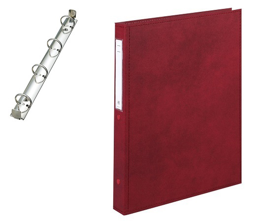 カルテブック A4・4穴・スタンダード レッド CY4-4L