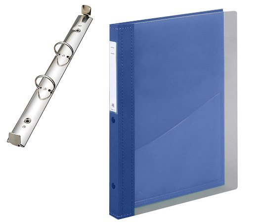 カルテブック A4・2穴・クリヤー ブルー CYC4-2L