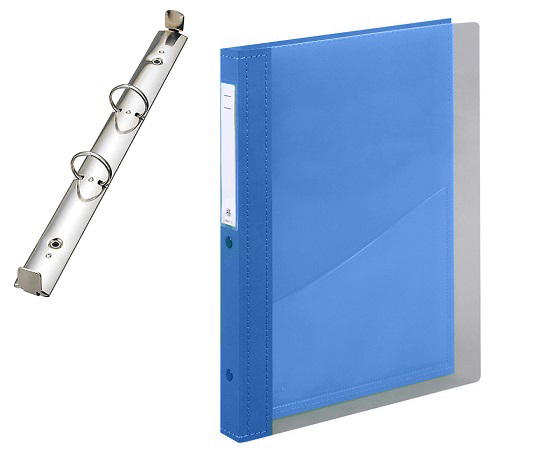 カルテブック A4・2穴・クリヤー ライトブルー CYC4-2L