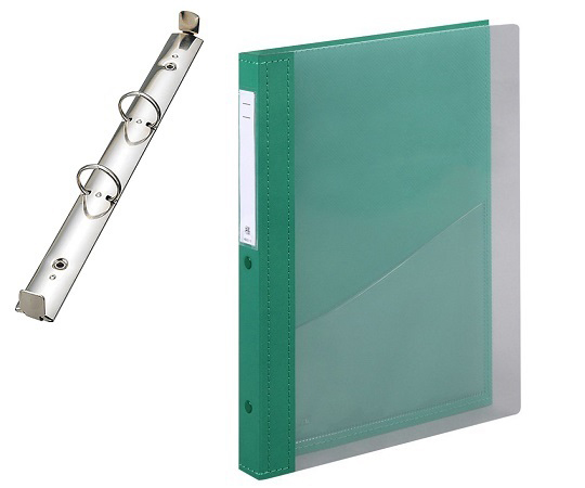 カルテブック A4・2穴・クリヤー ライトグリーン CYC4-2L