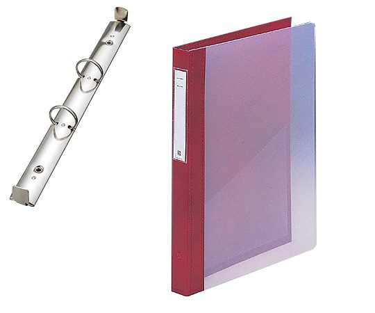 カルテブック A4・2穴・クリヤー レッド CYC4-2L