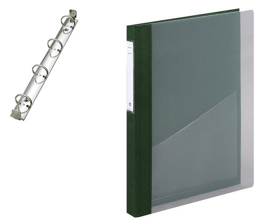 カルテブック A4・4穴・クリヤー グリーン CYC4-4L