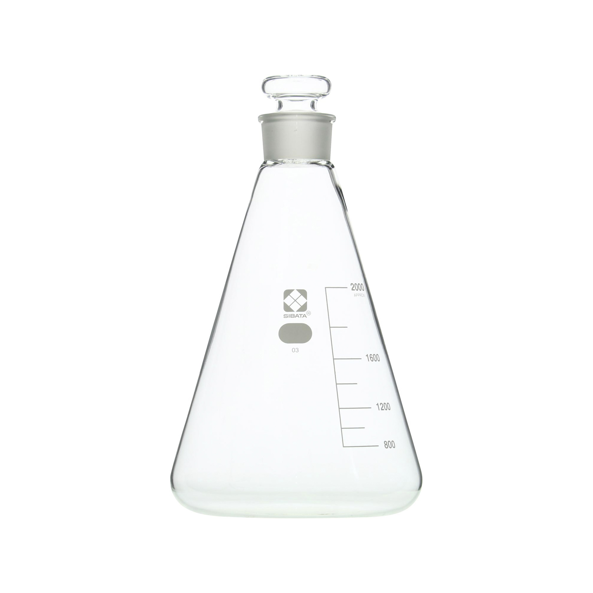 共栓三角フラスコ 2L(10個)