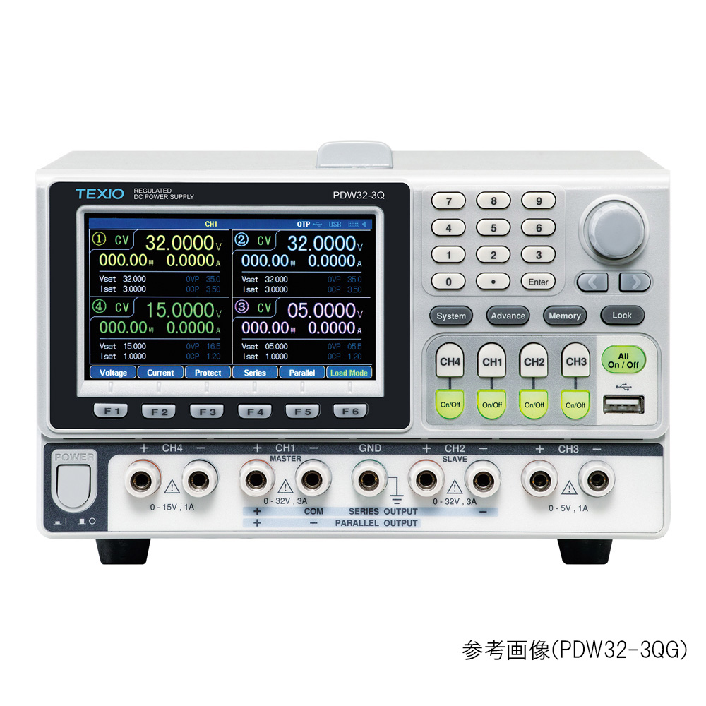 電子負荷機能付き高分解能多出力直流安定化電源 PDW32-3DG PDW32-3DG(1台)