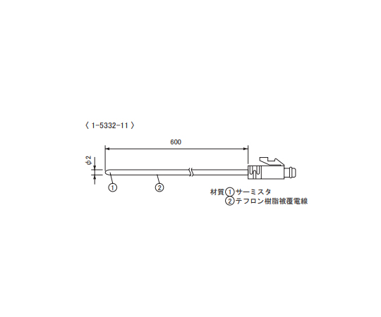 1-5332-11 温度センサ フッ素樹脂被Φ2.2mm TR-5106 TR-5106(1セット)