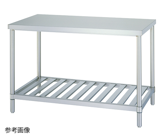 1-6561-32 ステンレス作業台(スノコ棚) 1800×600×800mm WS-18060 シンコー