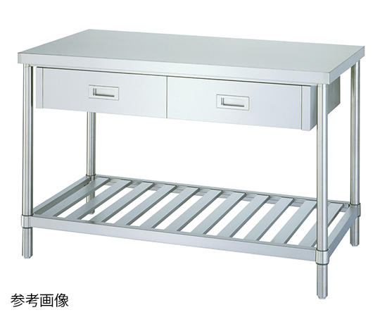 ステンレス作業台(スノコ棚) 600×450×800mm WDS-6045