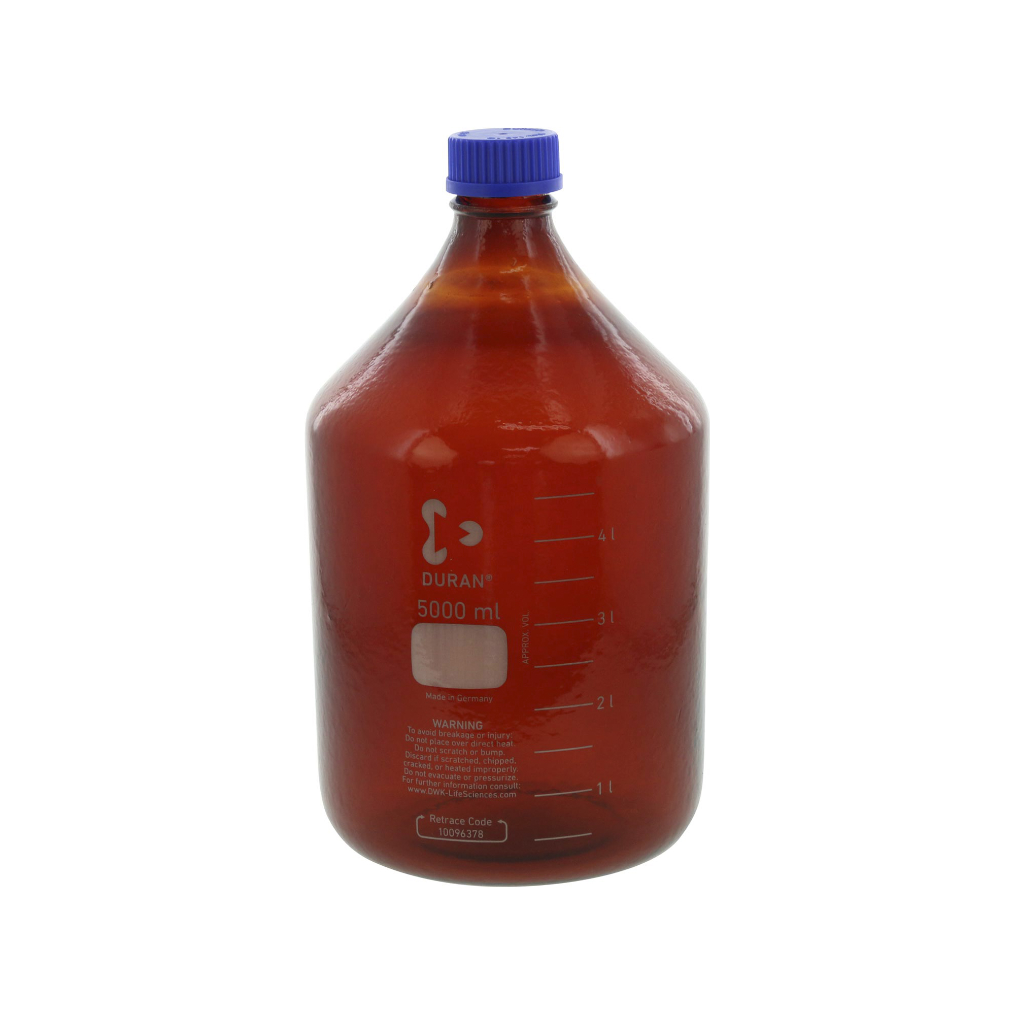 セーフティコートねじ口びん 茶 青cap付 5L