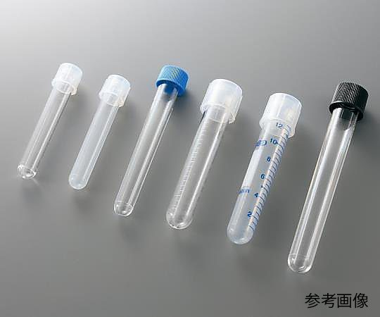 1-8428-08 ラウンドチューブ PP 5mL ツーポジションキャップ付き