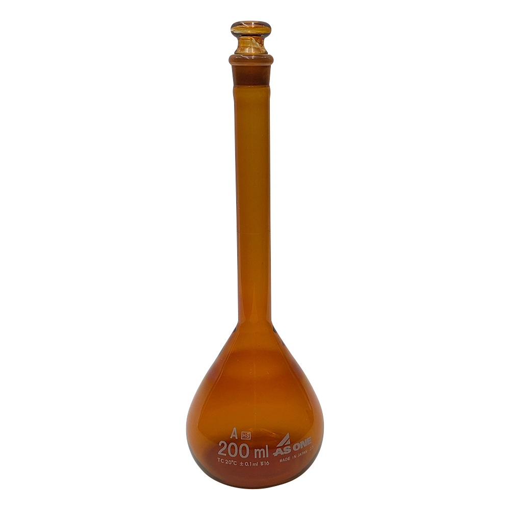 メスフラスコ(高精度) 褐色 200mL