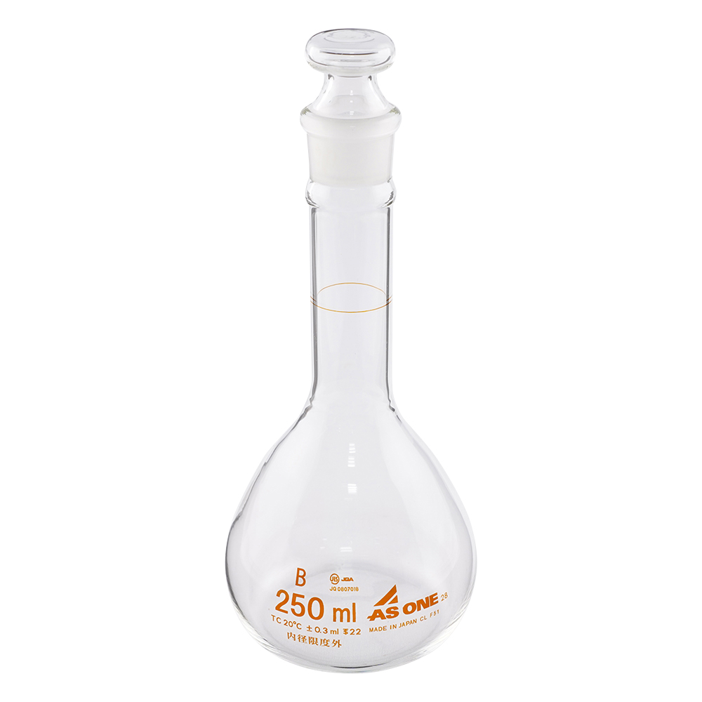 短型メスフラスコ 250mL JCSS校正付(1個)