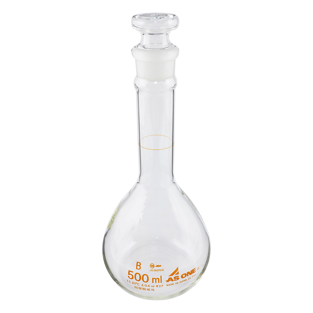 短型メスフラスコ 500mL JCSS校正付(1個)