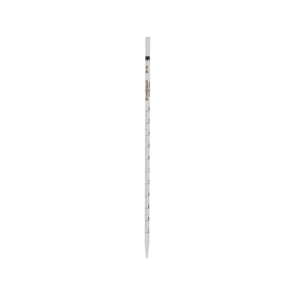 メスピペット 中間目盛 カラーコード付 スーパーグレード 2mL
