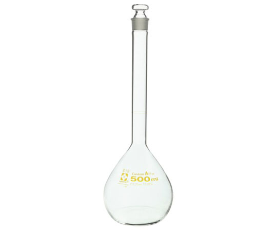 メスフラスコ 透明 500mL カスタムA JCSS校正付(1個)