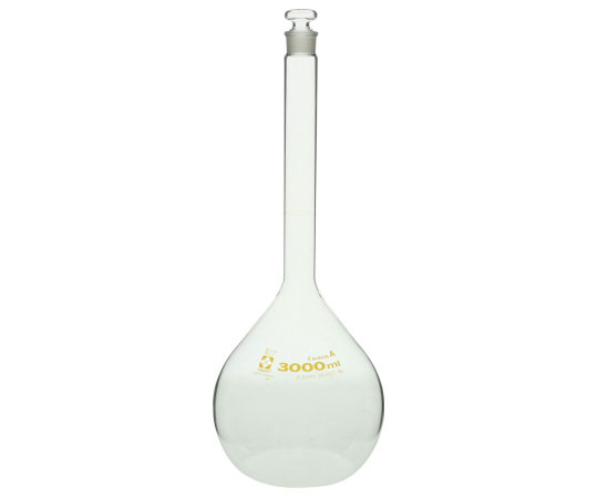 メスフラスコ 透明 3000mL カスタムA JCSS校正付(1個)