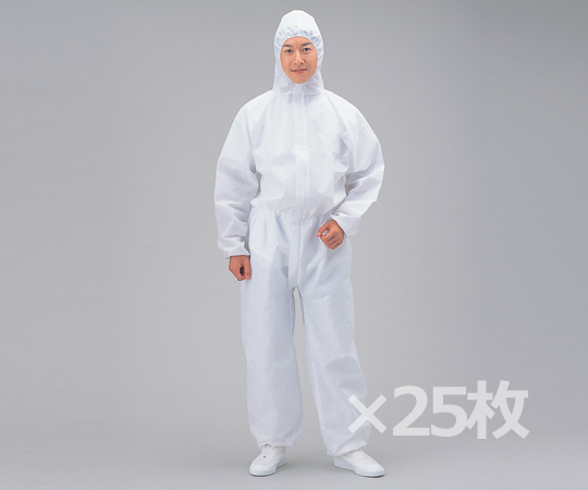1-9355-52 アズセーフ SMSつなぎ服 L(25枚) アズワン(AS ONE)