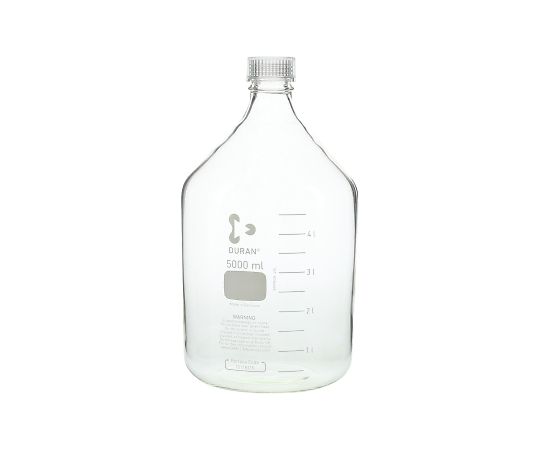 ねじ口瓶丸型(デュラン(R)) 透明キャップ付 5000mL 017200-50003(1本)