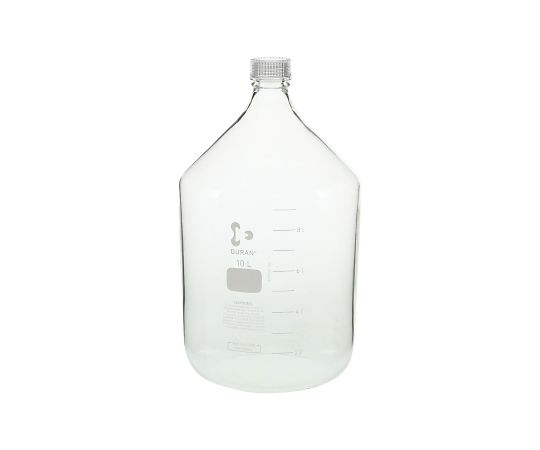 ねじ口瓶丸型(デュラン(R)) 透明キャップ付 10000mL 017200-100003(1本)