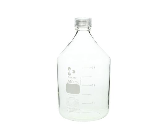 ねじ口瓶丸型(デュラン(R)) 透明キャップ付 3500mL 017200-35003(1本)