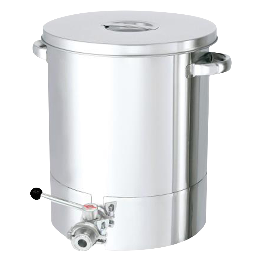底部勾配型ステンレス容器 バルブ付 20L KTT-ST-30-BV KTT-ST-30-BV(1個)