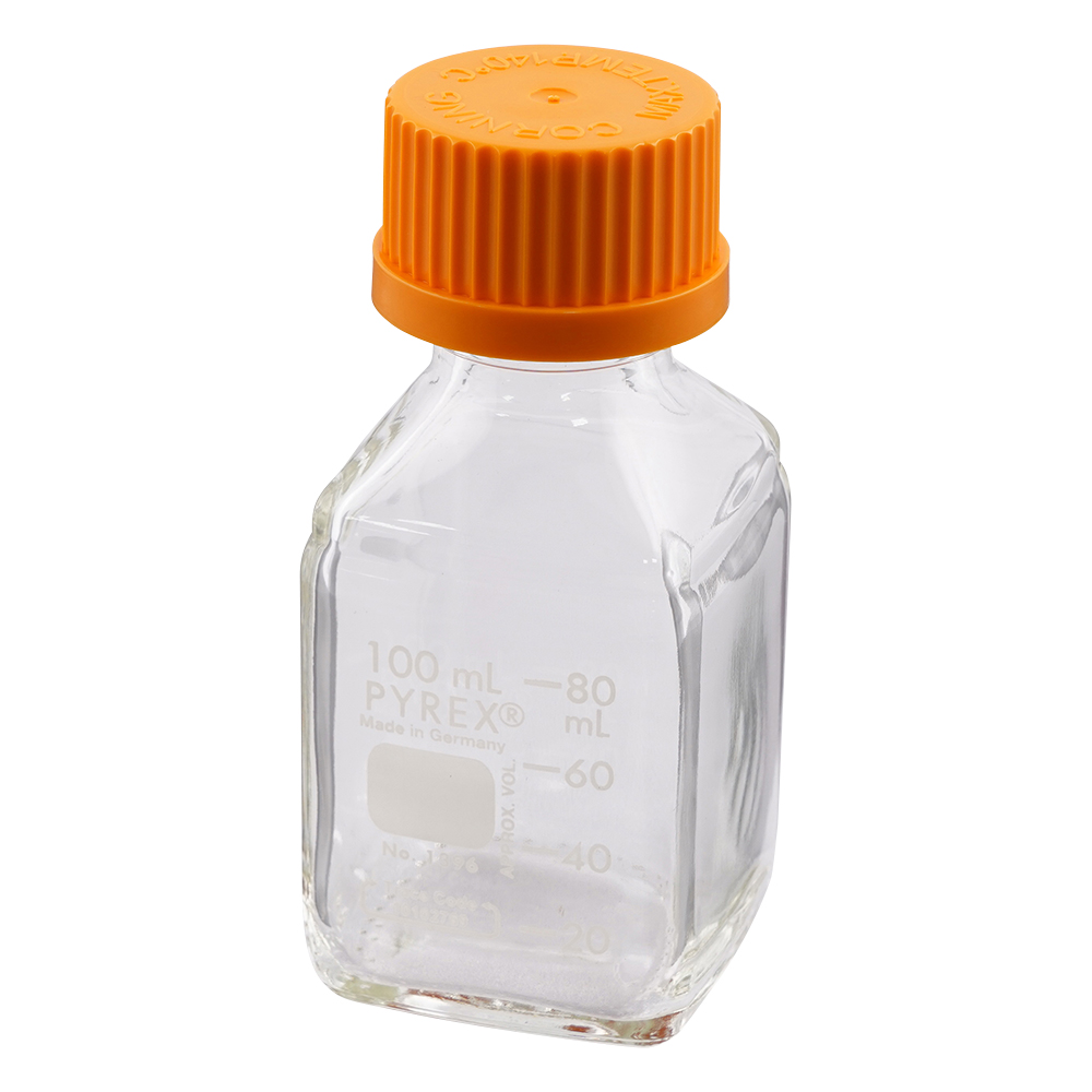 2-1956-01 メディウム瓶 角型 No.1396-100 PYREX