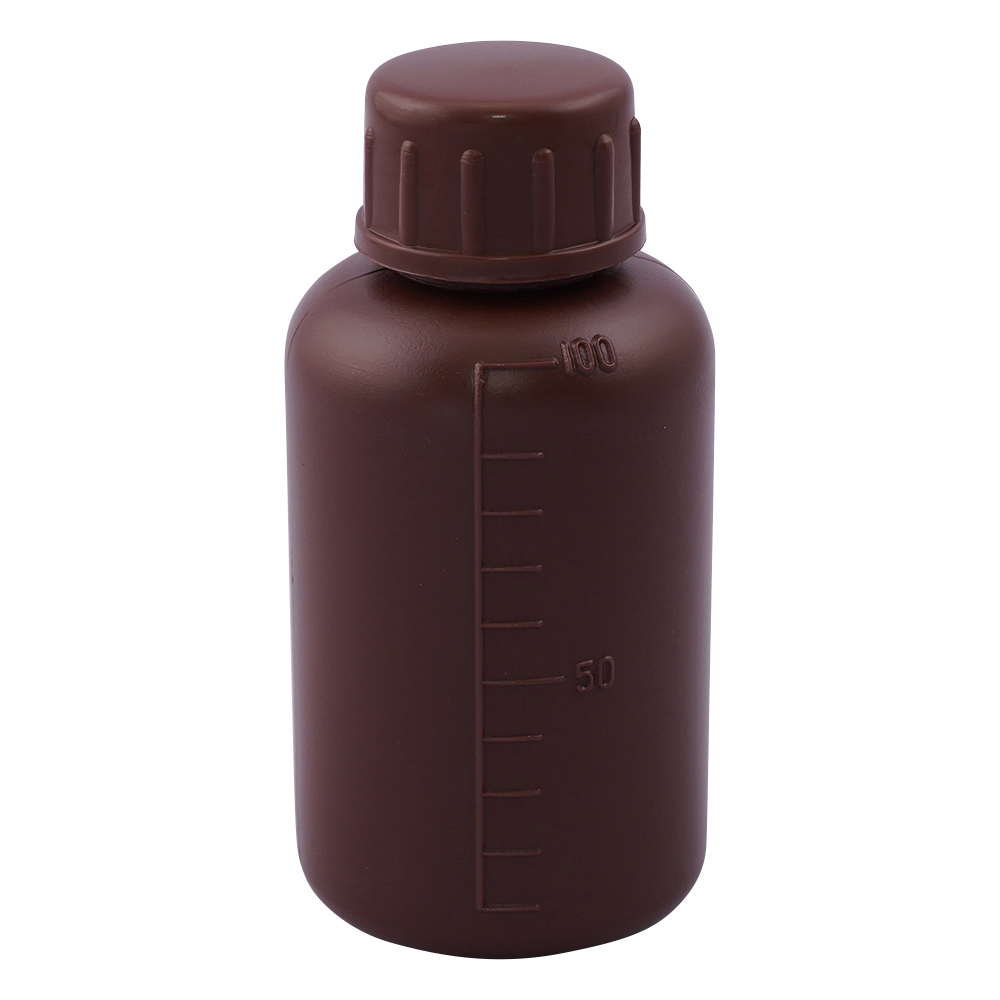 2-5076-01-77 細口丸型遮光瓶SCC(茶)100mL(5個×2袋) アズワン(AS ONE)
