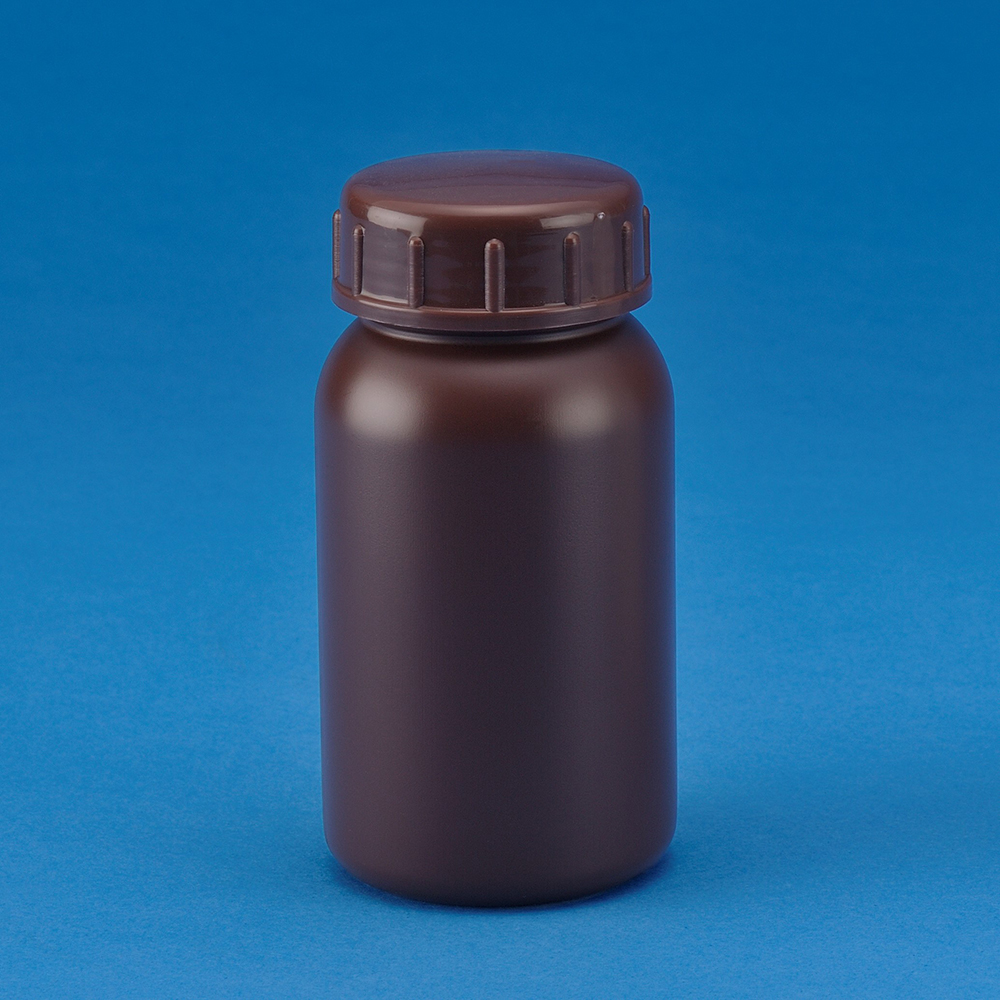 2-5077-08 標準規格瓶 丸型広口(遮光)160mL ニッコー・ハンセン 印刷