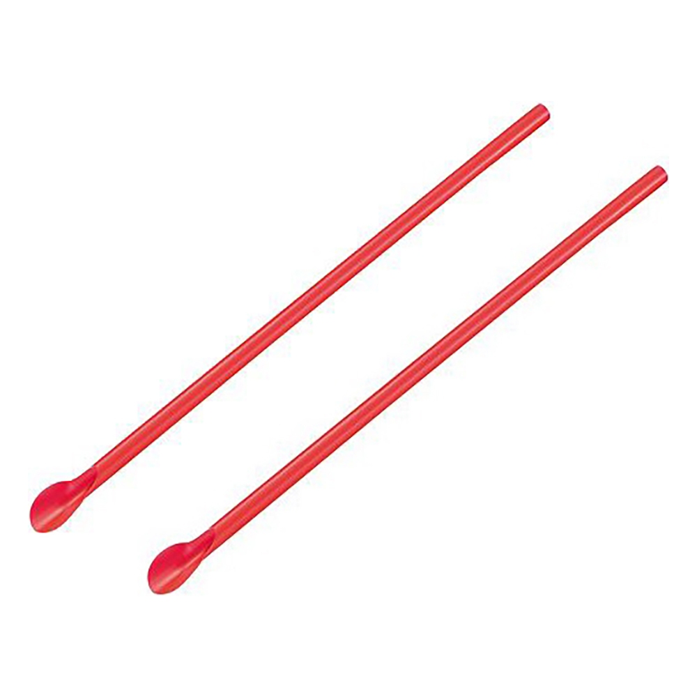 スプーンストロー(ディスポタイプ) 赤