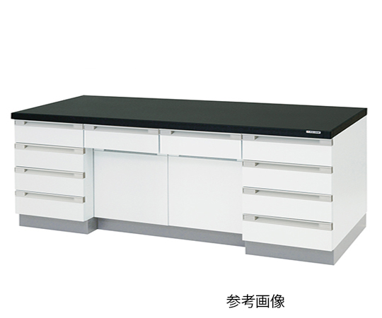 サイド実験台 木製タイプ (2400×750×800mm) SQA-2475