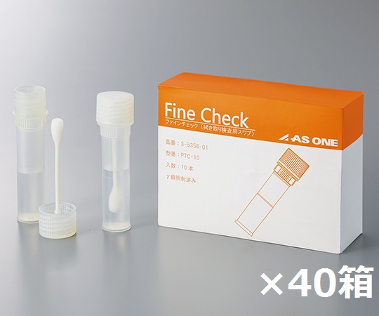3-5356-11 拭き取り検査用スワブ PTC-400(10本×40箱) 印刷
