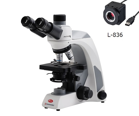 3-5539-31 三眼生物顕微鏡 パンテーラ カメラ付 島津理化