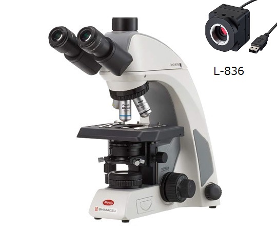 3-5539-34 三眼生物顕微鏡 パンテーラ カメラ付 島津理化