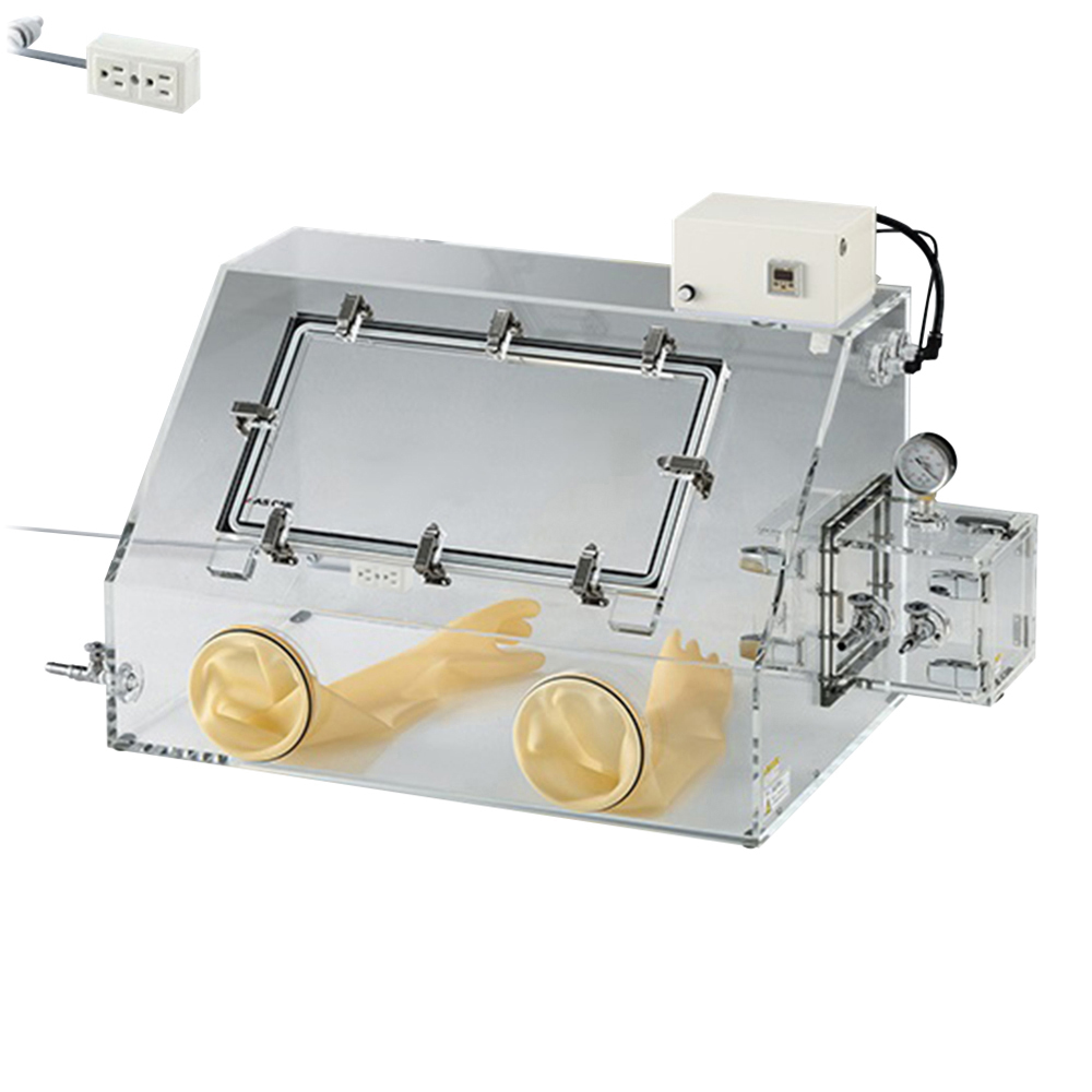 エアタイトグローブBOX(庫内圧力制御付) コンセント付き 800PCRM-01PC