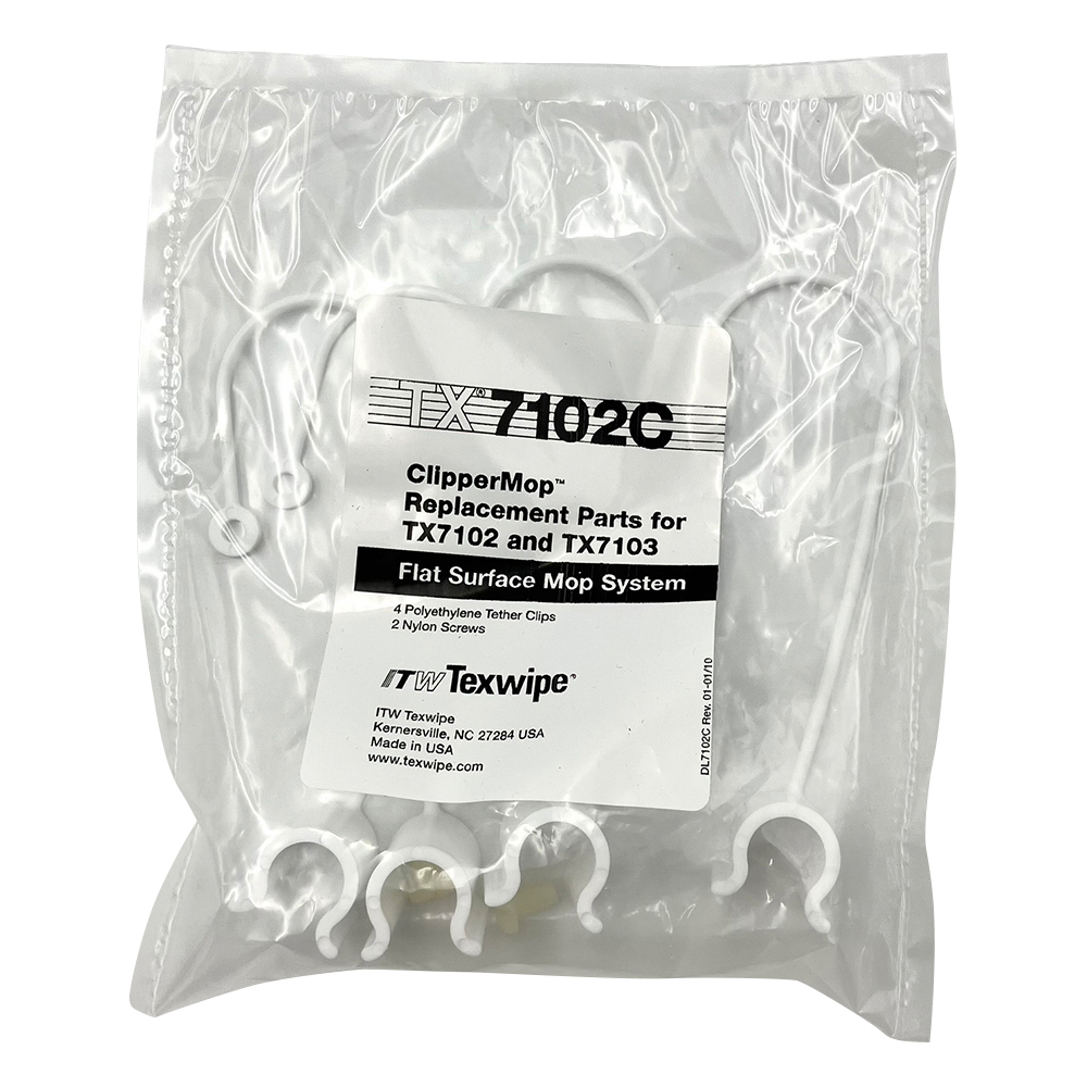 クリーンルームモップ(ClipperMop)交換用固定クリップ・ネジセット TX7102C