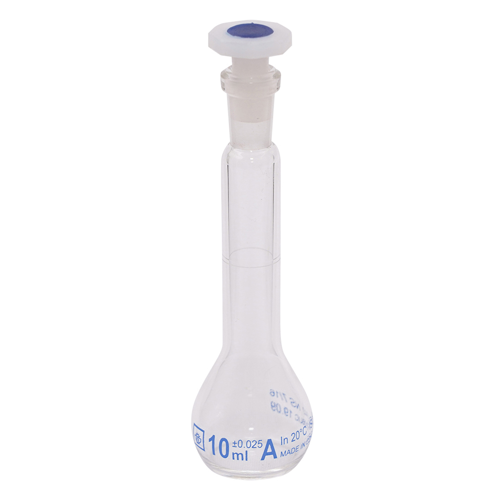 メスフラスコ樹脂栓付き 10mL