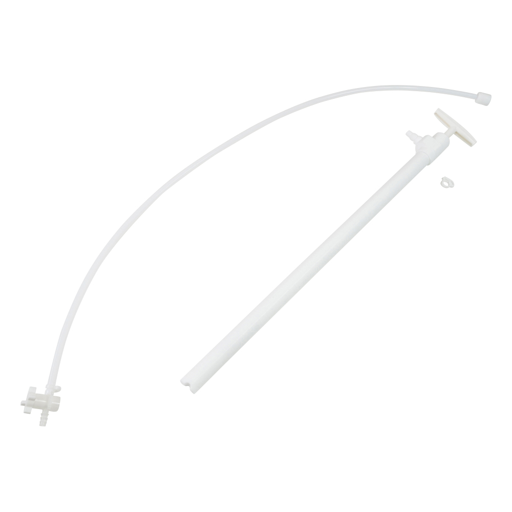 PTFEバレルポンプ(ストップコック付) 780mm 吐出部ホース仕様
