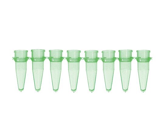 PCRチューブ 8連0.2mL 緑 5010-5(125本)