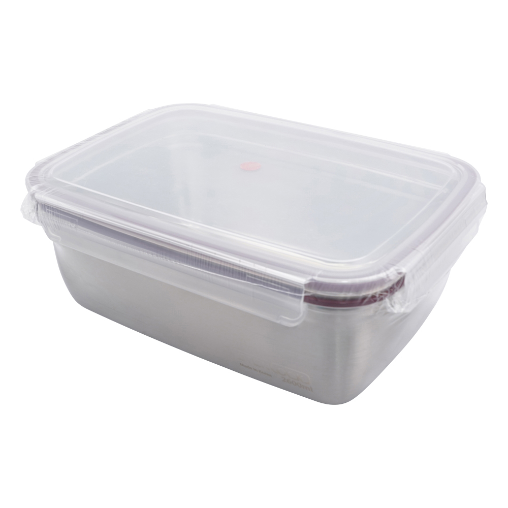 ステンレス角型容器(ロックタイプ) 2600mL No.8