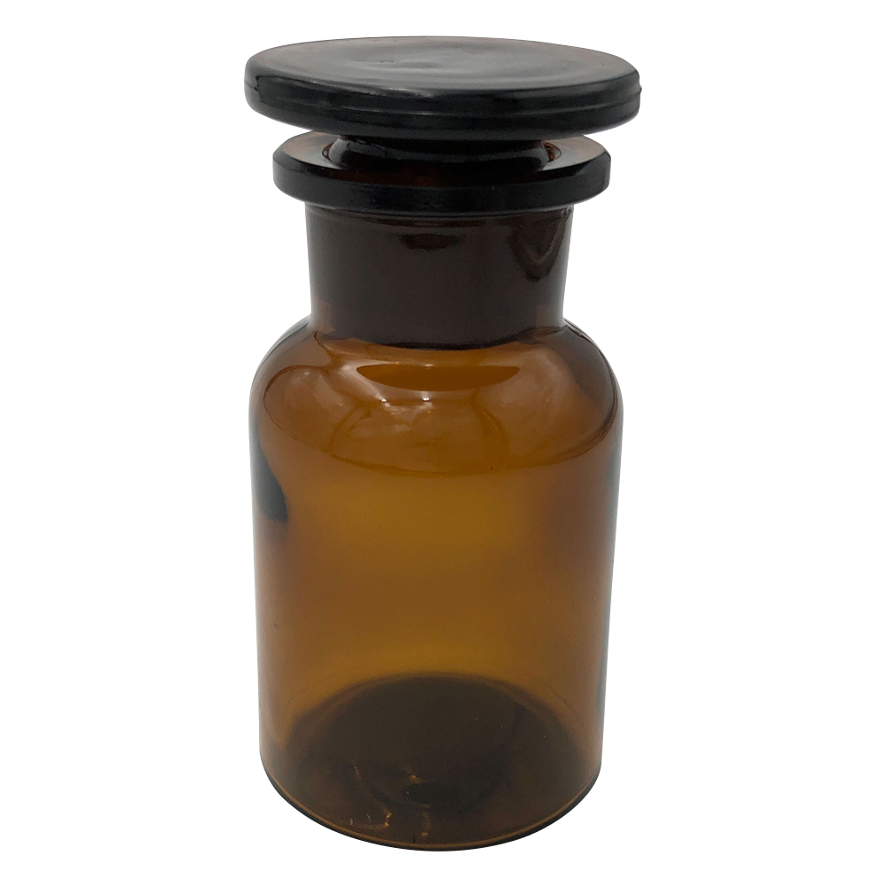 広口試薬瓶 茶 100mL 632414204100