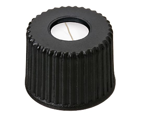 3-9526-17 オートサンプラー用バイアル用 黒キャップ+スリットセプタム(PTFE/シリコン) 6232178(100個) LLG Labware