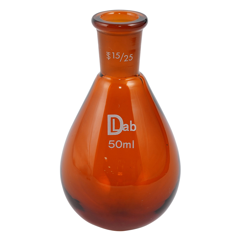 共通摺合ナスフラスコ(茶褐色) 50mL 15/25