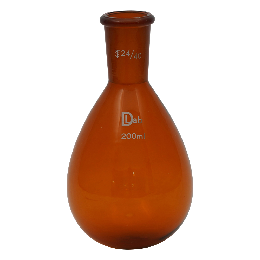 共通摺合ナスフラスコ(茶褐色) 200mL 24/40