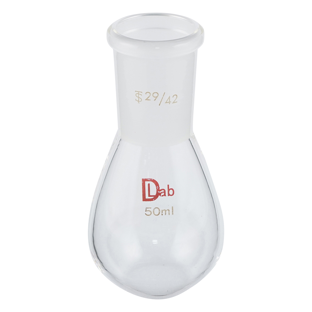 3-9676-04 共通摺合平底ナスフラスコ(硼珪酸ガラス-1) 50mL 29/42