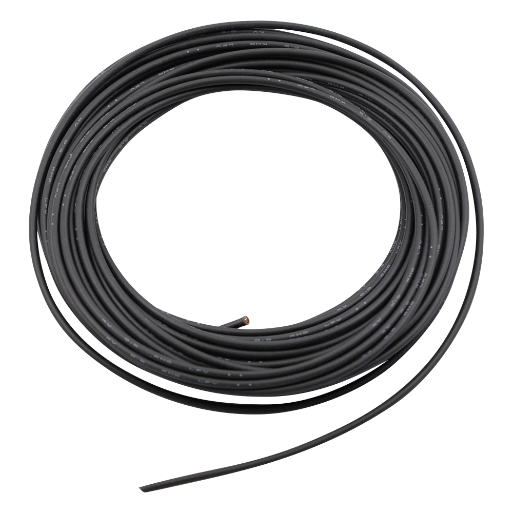 ビニル電線 黒 0.5KV BK
