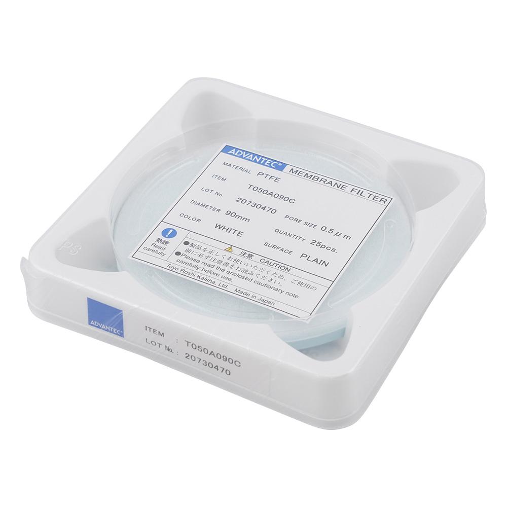 メンブレンフィルター(PTFEタイプ) 孔径0.5μm 12050009(25枚)