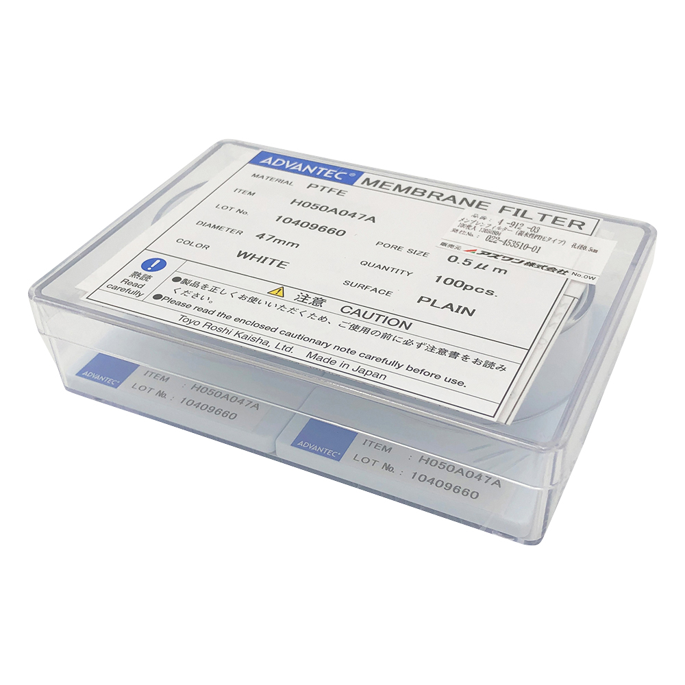 メンブレンフィルター(親水性PTFEタイプ) 孔径0.5μm 13050804(100枚)
