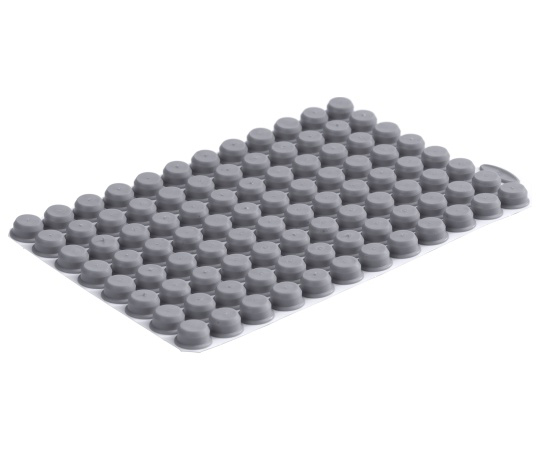 96well format用Push Cap 96well プレート一体型 灰色 MP53084(40マット)