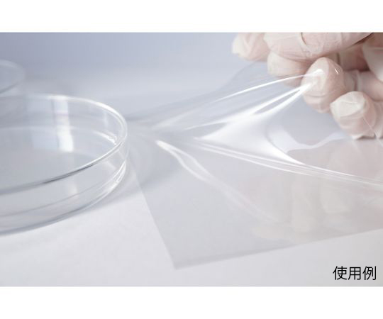 4-1772-13 超薄膜高透明シリコーンゴムシート 厚み75(±15)μm(10m) 朝日ラバー 印刷