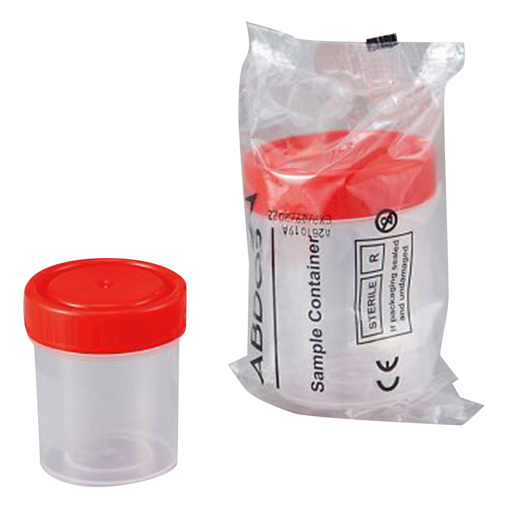 滅菌サンプル容器(個包装タイプ) 赤 60mL 1箱(350個入) P40102R P40102R(1箱(350個入り))